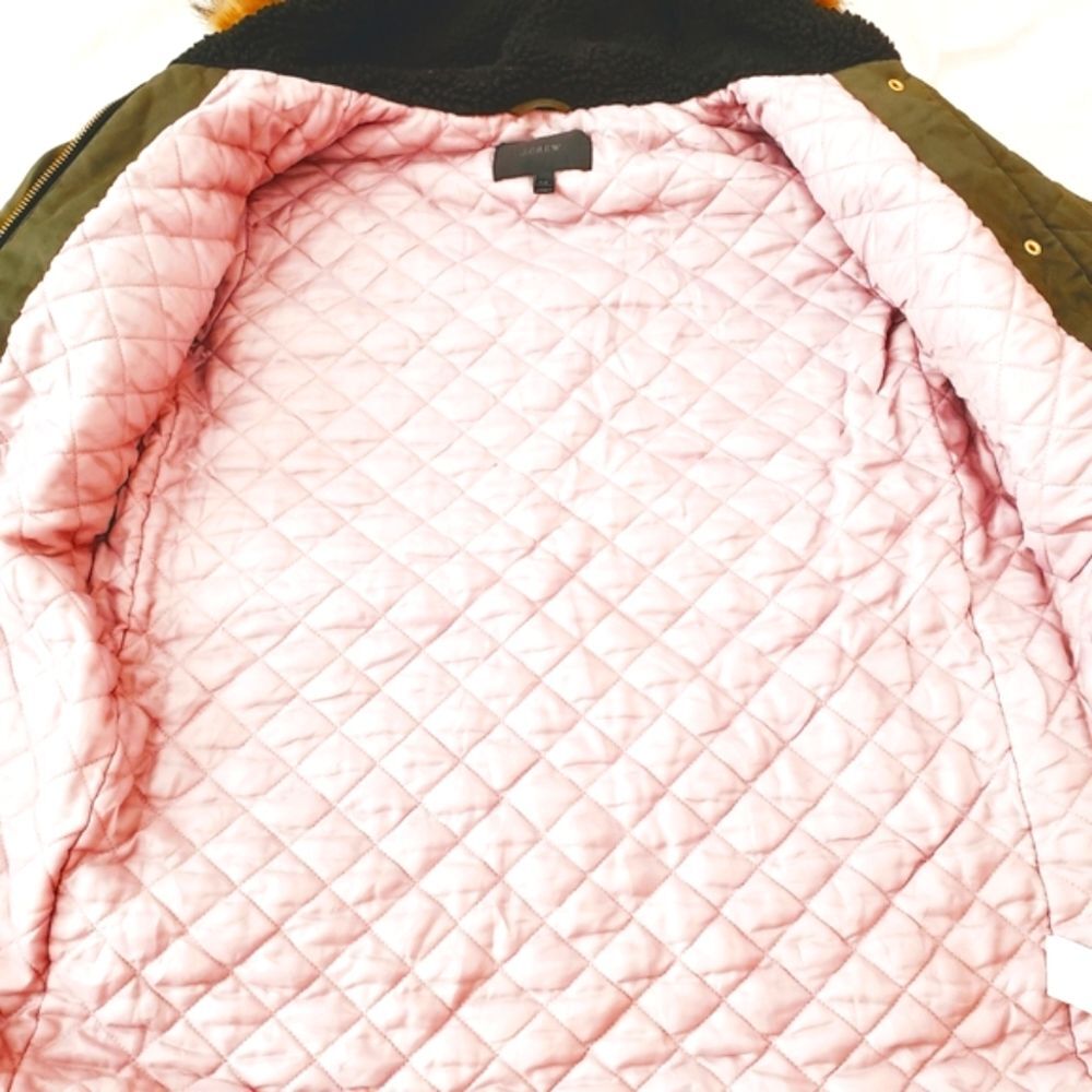 J. Crew Wild Olive Winter Parka PXS - Picture 4 of 5